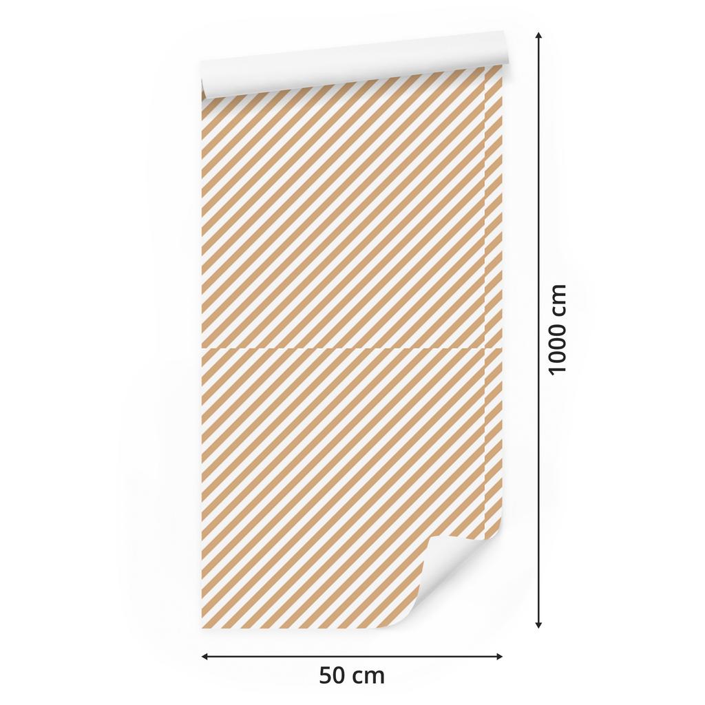 Striped Wallpaper, top cream, bottom cream for Living Room and Bedroom 50x1000