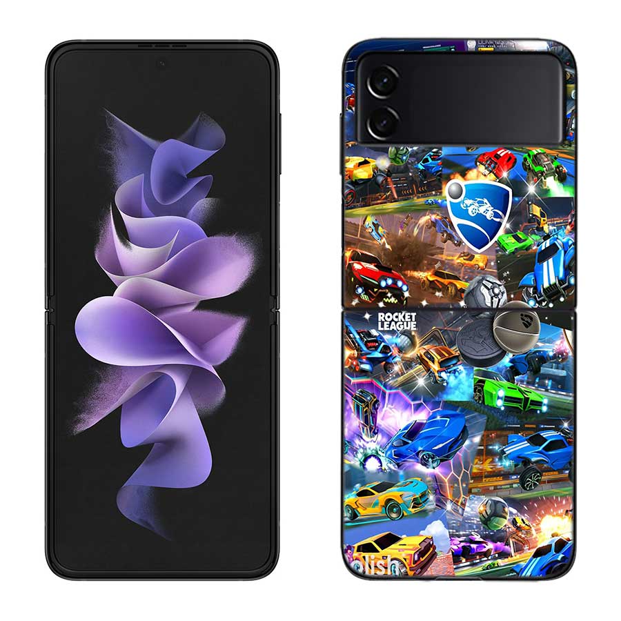 Чехол для телефона R-Rocket L-League Game для Samsung Z Flip 7 6 5G Galaxy Z Flip 5 4 3 Черный Жесткий Чехол Роскошный ПК Корпус Coque