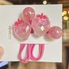 2PCS Lovely Colorful Gradient Strawberry Girls Elastic Hair Bands Princess Hair Accessories Children Hair Ties Baby Headwear