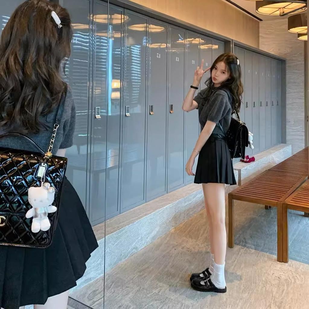 Cowhide Version Round Head Double Buckle Rear Empty Single Shoes One Pedal Flat Bottom Lazy Bag Head Slippers Women's Sandals