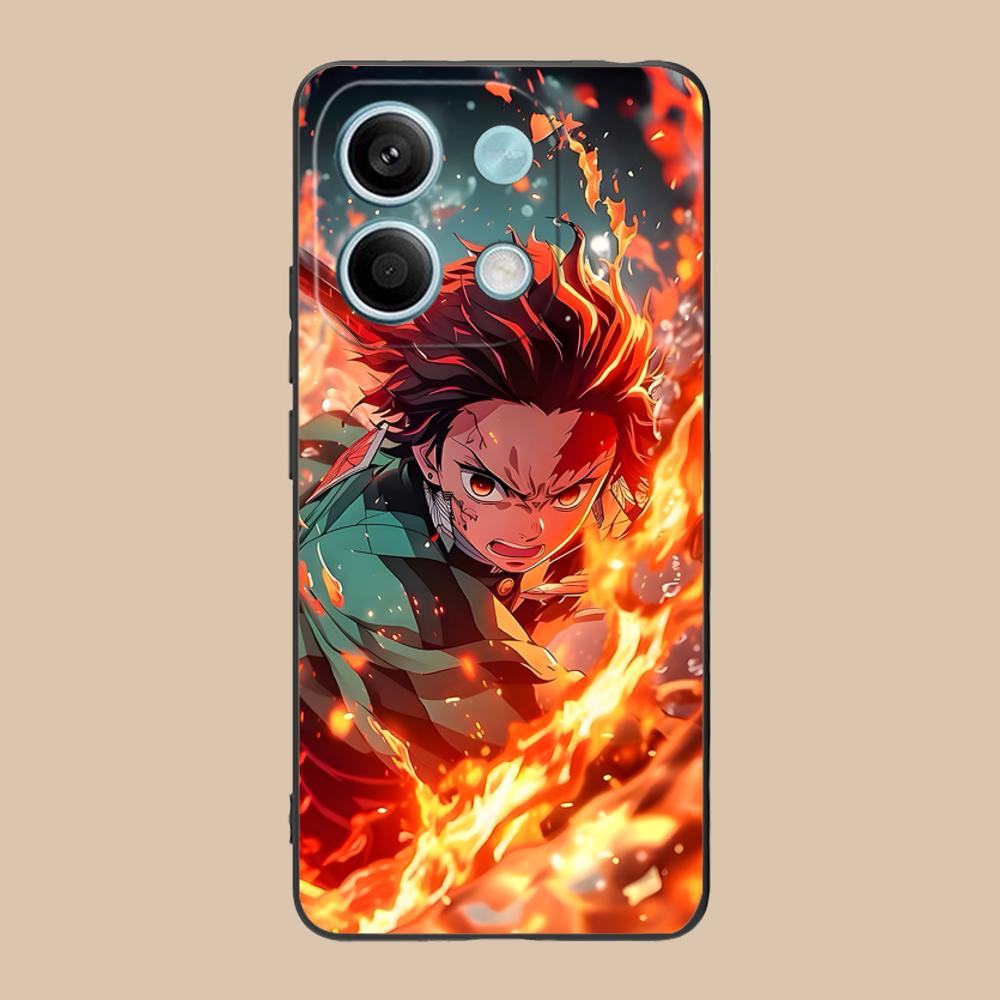 Demon Slayer Tanjiro Phone Case for Xiaomi 15 14 13 12 Mi 11 T Ultra Lite Pro S X 5G Colour Printing Cellphones Cover Smartphone