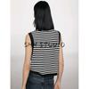 MD Summer New Arrival Women's Clothing Classic Style Gold Sense Stripes Cotton Blend V Neck Sleeveless Knitting Vest 5783800