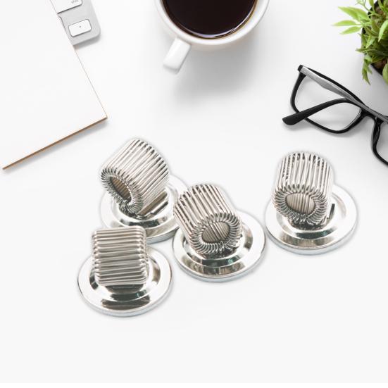 Spring Metal Pen Holder Clip Self Adhesive Mini Refrigerator Whiteboard Bulletin Board Notebook Tablet Stylus Gel Marker Pen Organizer Clip Stationery