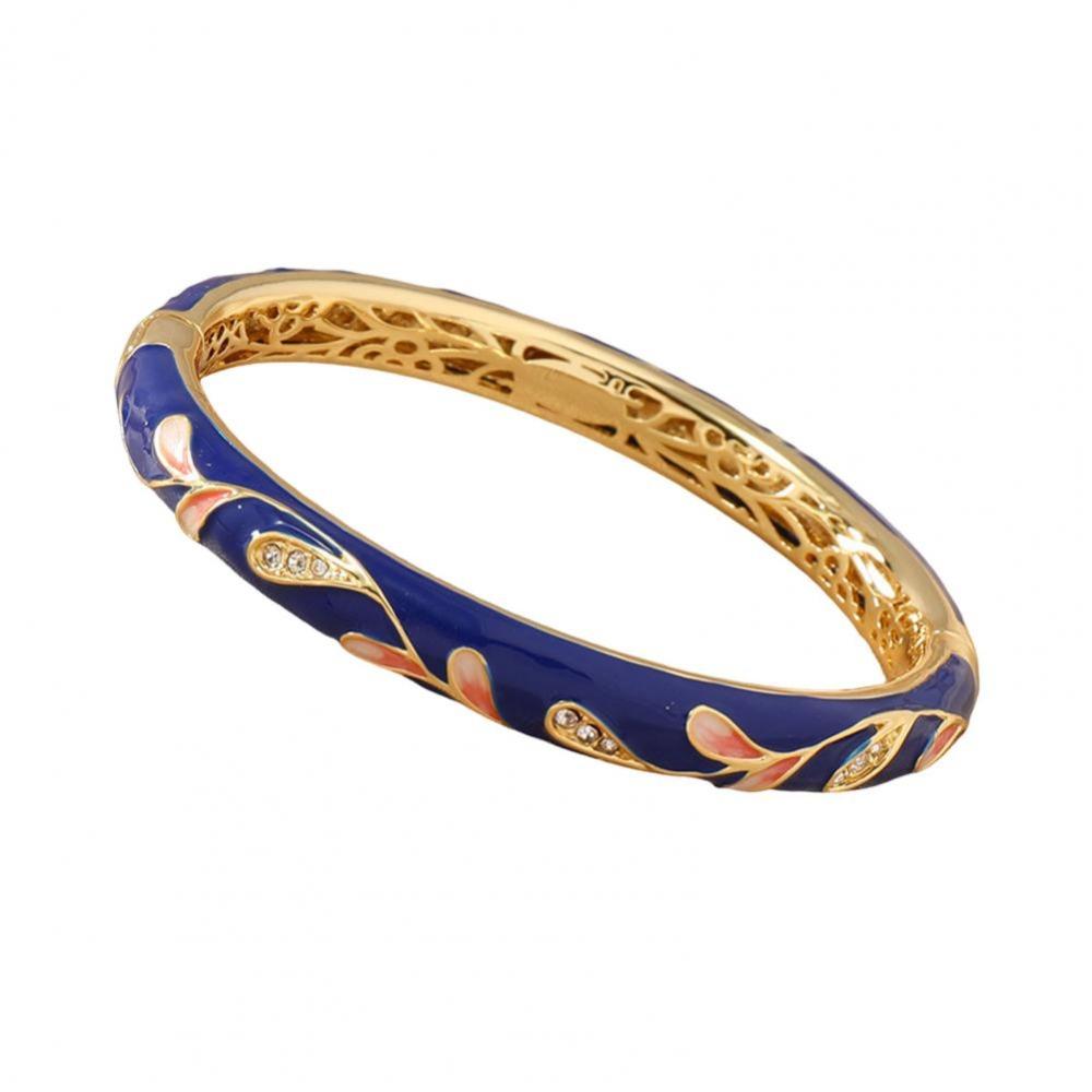 Эмаль Винтажный браслет-перегородчатая эмаль традиционный женский браслет на руку ажурный цветочный браслет для девочек