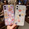 Shockproof Cute Rabbit Bear Phone Case For Iphone 13 12 11 Pro X Xs Max Xr Clear Cartoon Cover For Iphone 7 8 Plus Soft Tpu Case