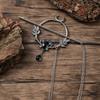 Alloy Witch Hair Stick Waterdrop Gem Leaf Hairpin Vintage Style Crystal Hairpin  For Women Girls