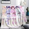 1PC Rent a Girlfriend Print Flannel Blanket, High quality Comfortable for All Seasons, Home Decor, Warmth and Comfort, Perfect for Christmas Gifts