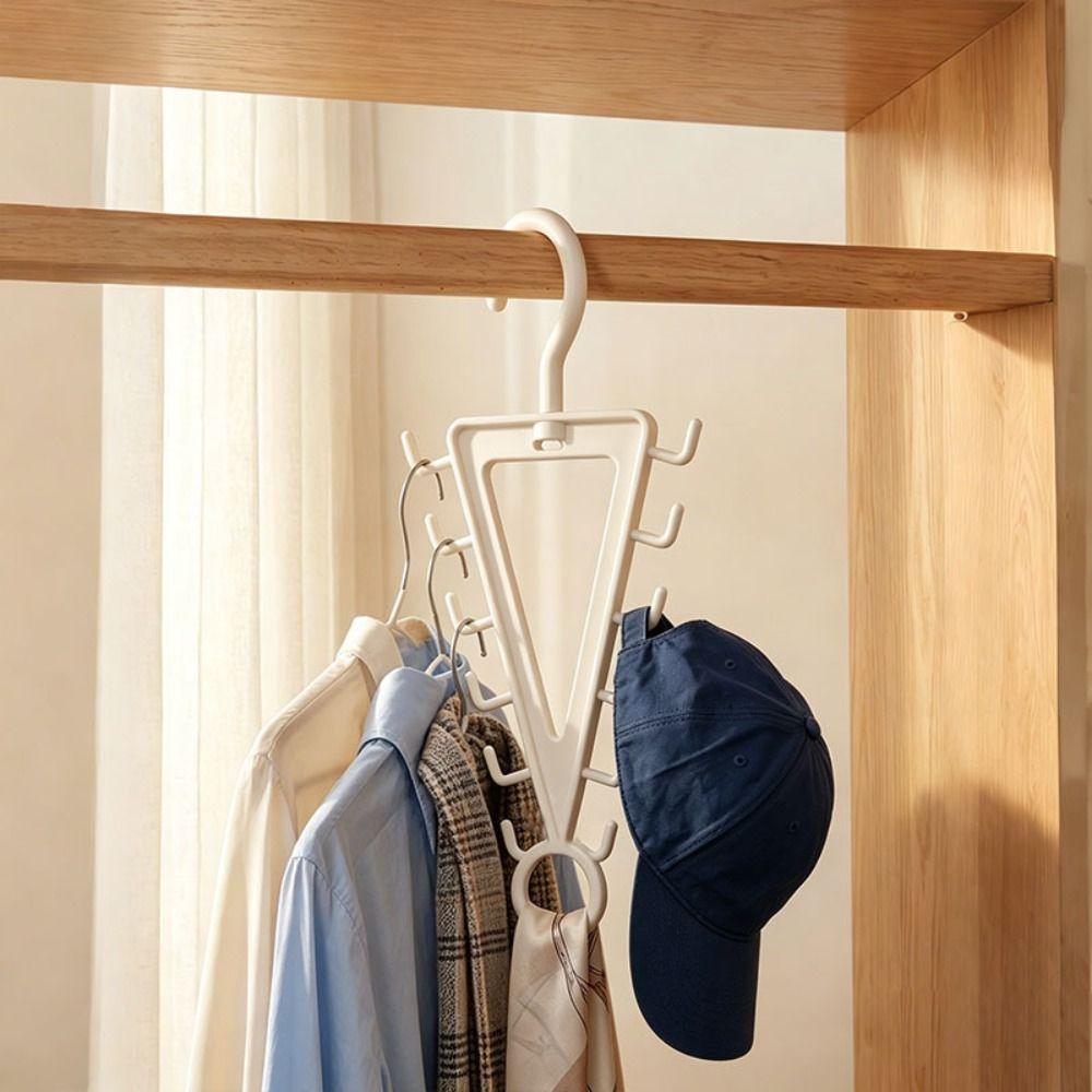 Space Saving V Shaped Hanger Wall Mounted Multi Hook Organizer Double Sided Hanger for Wardrobe