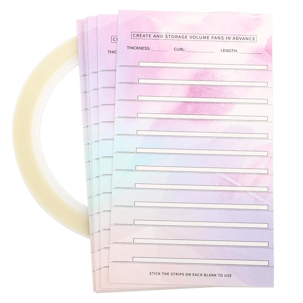 10pcs Eyelash Extension Storage Card False Eyelash Fans Paper Card Makeup Organizer