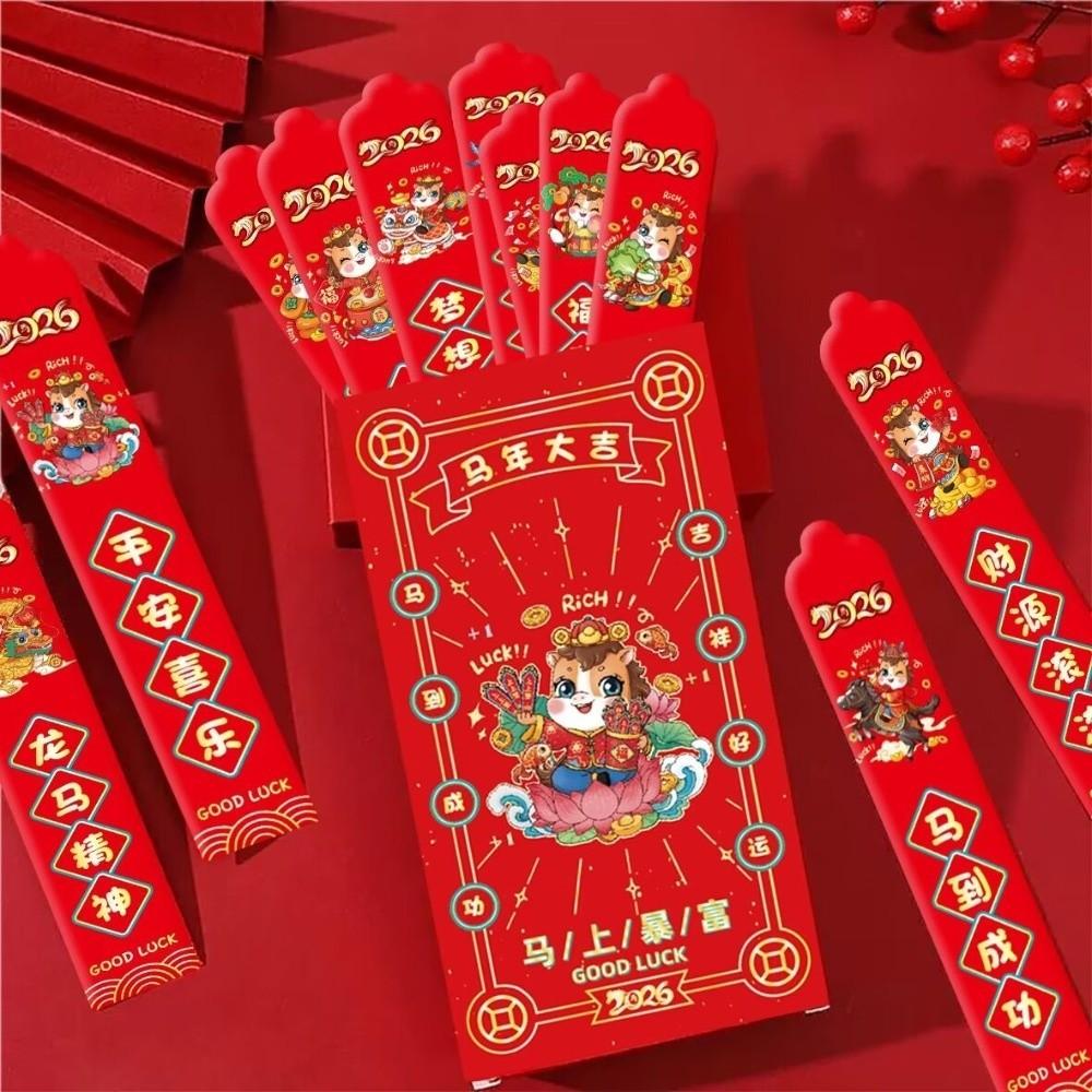 Traditional 2026 Horse Year Red Envelope Cartoon Surprise Boxes Pockets Spring Festival Gift