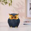 Современная стильная счастливая сова смола арт фигурка экспонат (Упаковка из 1 штуки, Синий и Золотой)