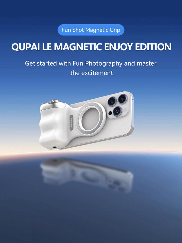 Style Magnetic Camera Handle Grip with Stabilizer & Phone Holder for for Mobile Photography