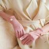Velvet Women Mittens Pearl Plush Gloves Gift Winter Cycling Gloves  Winter