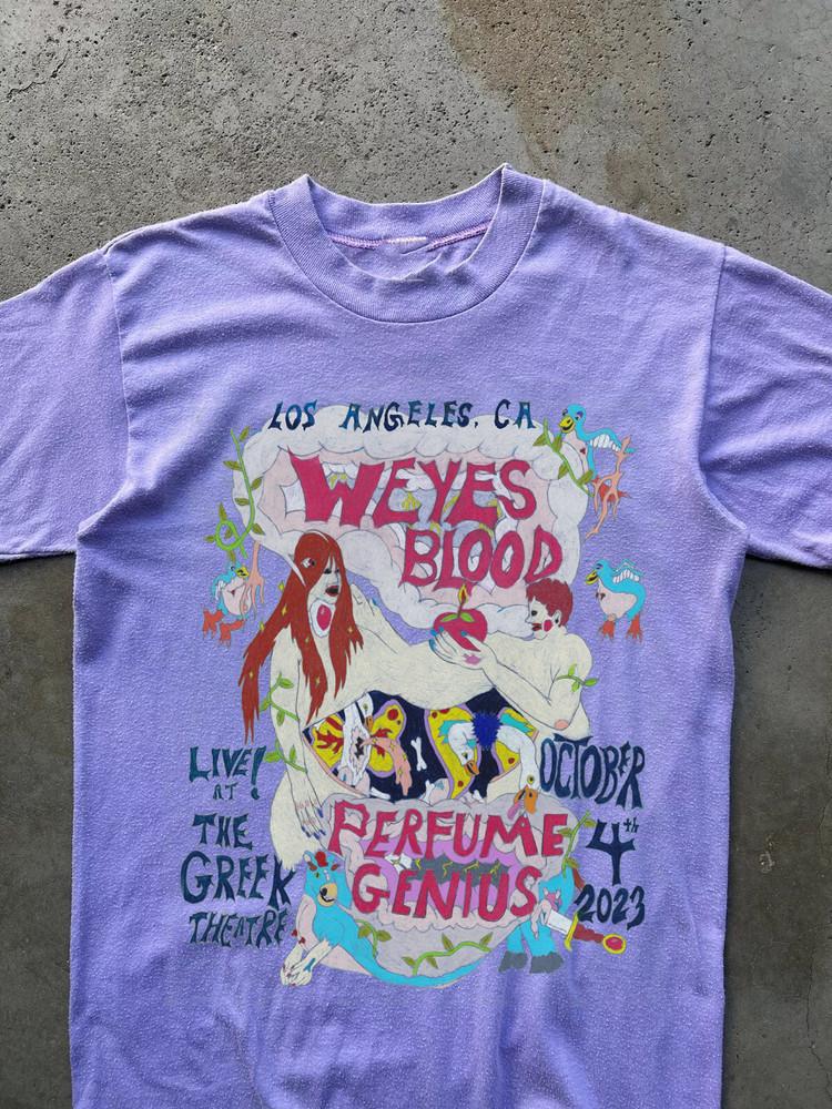 Rare Weyes Blood Tour 2023 Violet T Shirt Full Size S5XL QT724 Unisex T-Shirt
