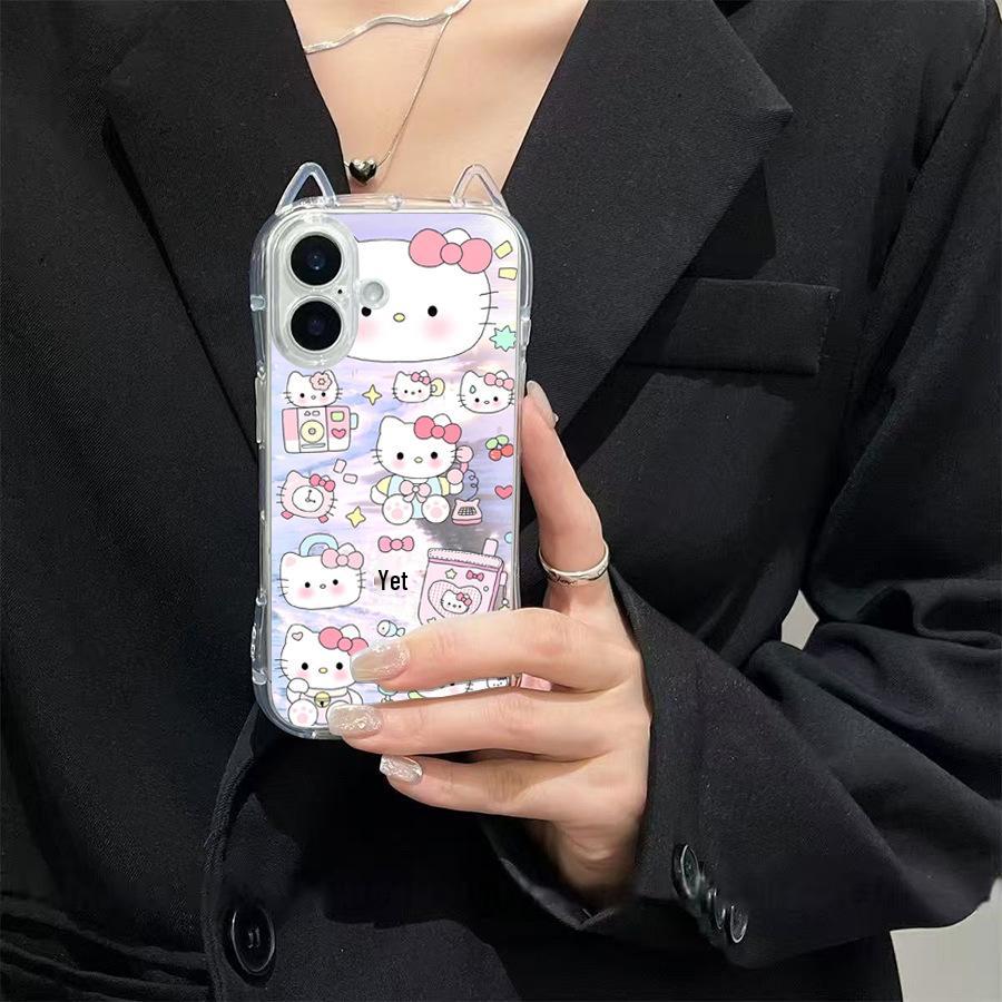 Sanrio TK Кошачьи ушки KT Чехол для iPhone 16