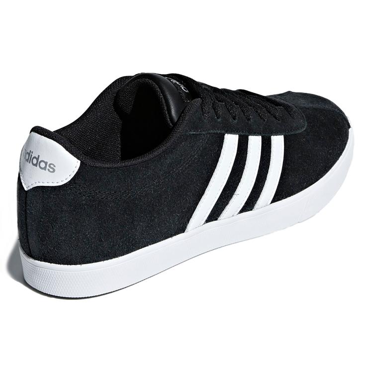 adidas Womens Courtset 'Black White' (women's sizes) Core Black / Cloud White / Matte Silver Skateboard Shoes B44619