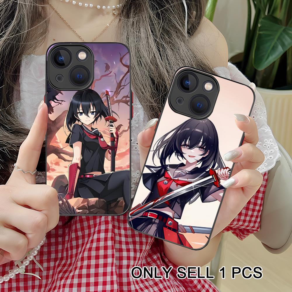 Силиконовый чехол для мобильного телефона Akame Kurome для iPhone 17 16 15 14 13 12 11 X XR XS Air Pro Max Plus Mini Цветная обложка