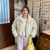 Cotton clothes, short jackets for women's winter years, new college style, thickened long sleeves.
