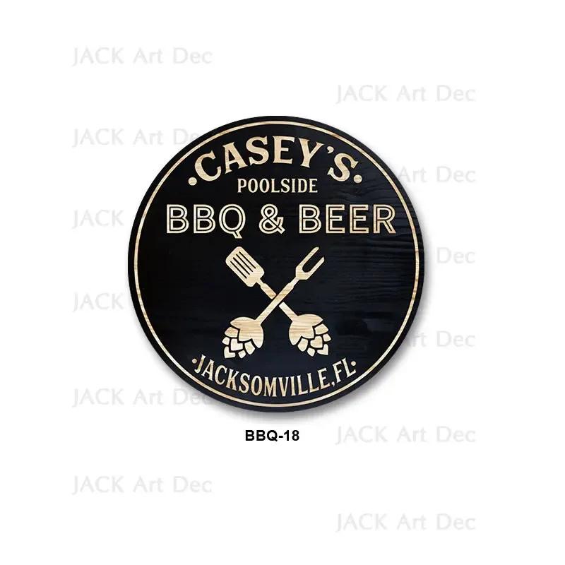 BBQ Zone Metal Sign Vintage Dad`s BBQ Yard Outdoor Party Decoration Plate Retro Barbecue Rules Slogan Metal Signs