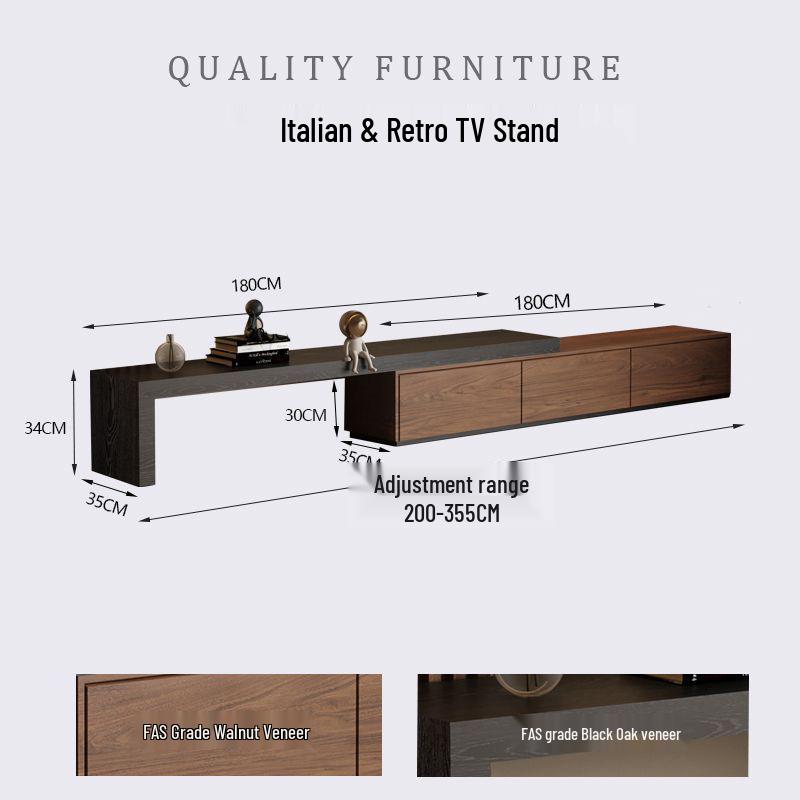 Italian Minimalist Solid Wood Coffee Table - High-End Round Design for Small Living Rooms