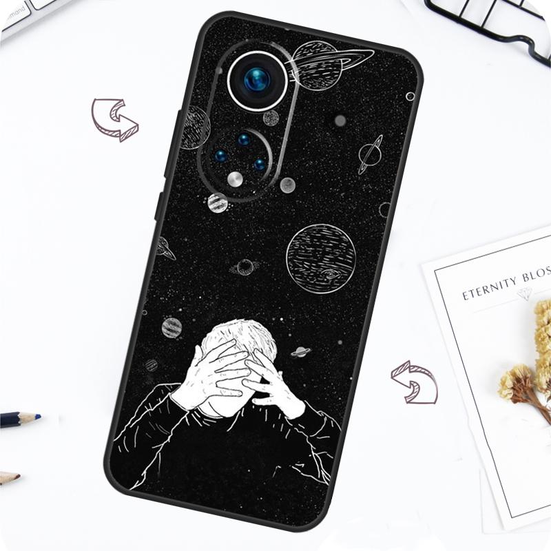 Черно-белый Галактический Эстетичный Чехол Для Honor Magic 7 Lite 5 6 Pro Honor 200 50 70 90 Lite X8b X9a X8a X8 X9 X9c X9b Чехол