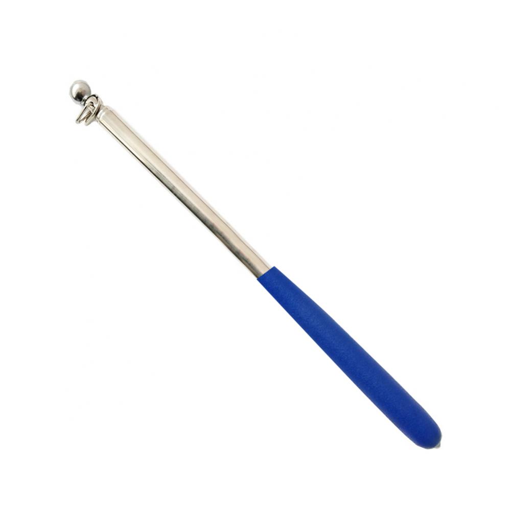 1m 2 Rings Flagpole Telescopic Stainless Steel Flagstaff Pole Teaching Pointer Guide Flag Pole Hanging Banner