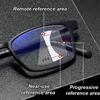 New Retro Business  Progressive Multifocal Presbyopia Glasses Anti Blue Light Presbyopia Glasses Unisex Bifocal Eyewear