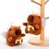 Cute Capybara Back Butterfly Pull-Out Drawing Plush Doll Keychain Backpack Hanging Ornaments
