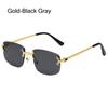 High Quality Cut Edge Rectangular Sunglasses Rimless Gradient Lens Shades  for Women & Men