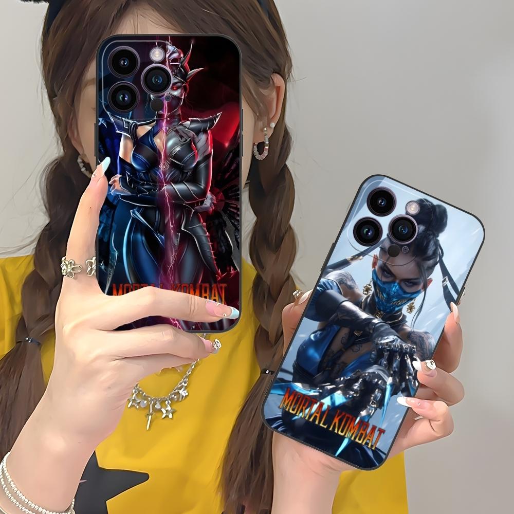 Чехол для мобильного телефона Mortal Kombat Kitana для iPhone 16 15 14 13 12 11 X XR XS 8 7 Pro Max Plus Mini Черный Чехол-Оболочка для Телефона