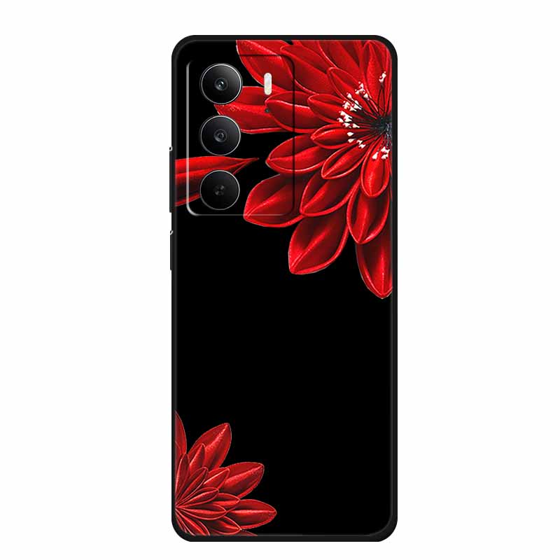 Для Realme Narzo 80 Lite 5G Чехол Narzo80 Lite Чехол Мультяшный Кот ТПУ Черный Силикон Мягкий Чехол для Телефона Для Realme Narzo 80Lite Funda
