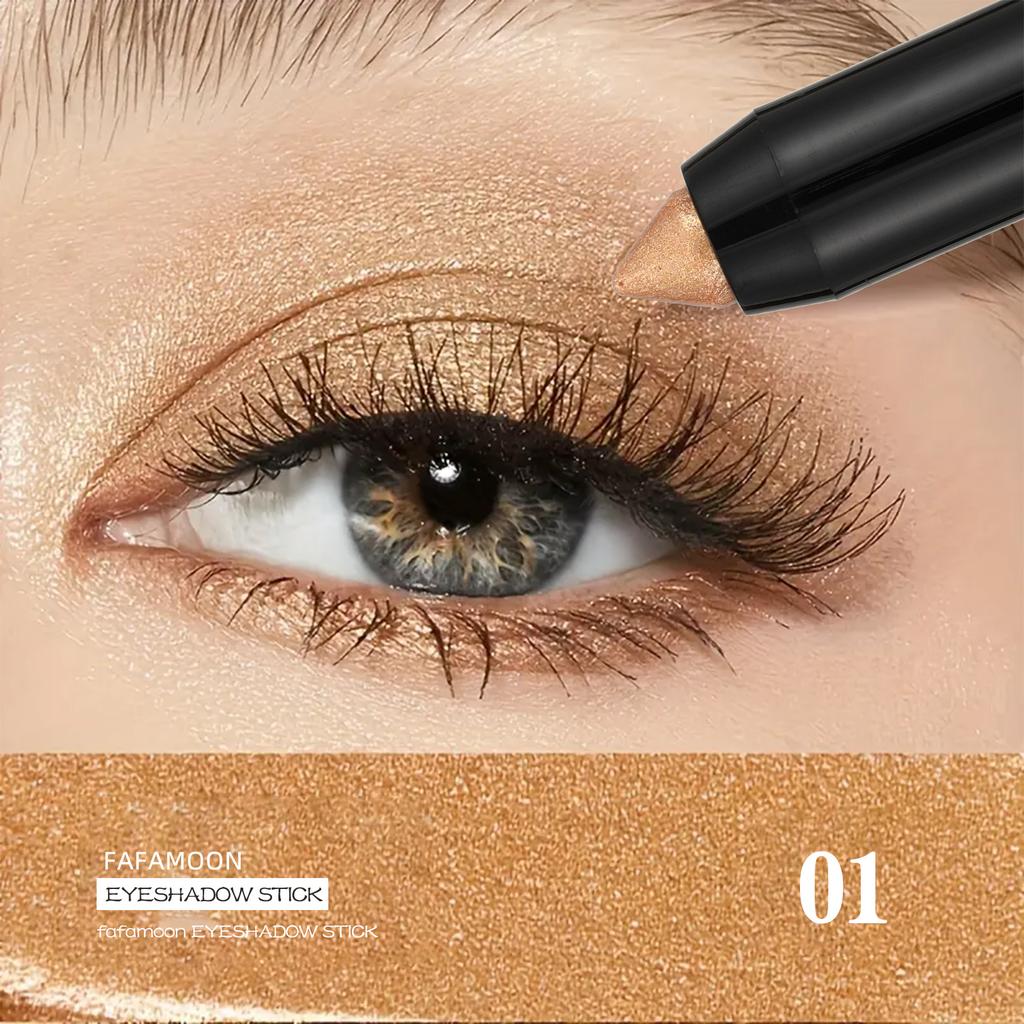 7Pcs Shimmer Glitter Eyeshadow Stick Set Long Lasting Waterproof High Pigmented Eye Shadow Crayon Pencil Kit