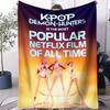 Плед Demon Hunters K-Pop Горячий аниме-плед Фланелевый плед для дома, отдыха, кемпинга, путешествий Многофункциональный плед Обязательный подарок для фанатов