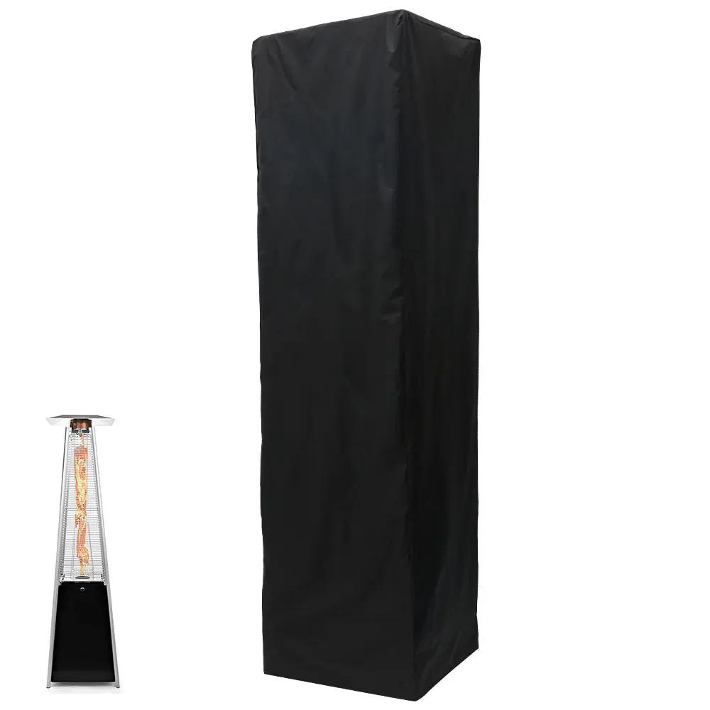 Patio Heater Cover Heavy Duty Waterproof Square Glass Tube Heater Cover Outdoor Dustproof Heater Cover with Zipper for Garden