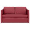 Floor Sofa with Sleeping Function Burgundy 112x174x55 cm Faux Leather