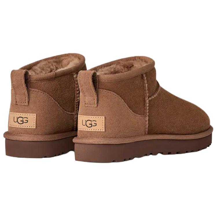 UGG Классические женские кроссовки Classic Ultra Mini Rocky Oak коричневые 1116109-RYK