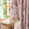 1 шт. Шторы Блэкаут в стиле Французская Деревня с Принтом Розовой Камелии для Спальни Гостиной Балконного Окна для Домашнего Декора