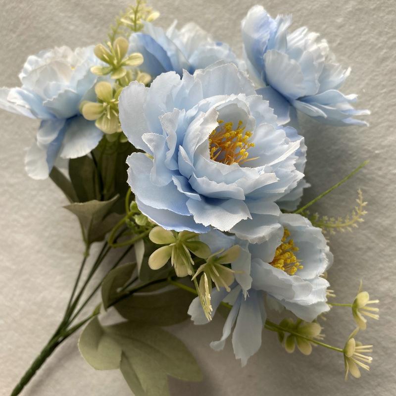 Gifts Artificial Peony Flowers 6 Heads Simulation Flower Bouquet New Peony Silk Flowers  Home Decor