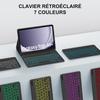 Samsung Tablet A9+ Bluetooth Keyboard Case with Backlit French Layout and Magnetic Attachment