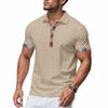 Mens Casual Loose Short Sleeve Printed Polo T Shirt