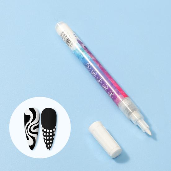 Ручка для рисования ногтей Безопасные ингредиенты Яркие цвета Быстросохнущая ручка Удобная не раздражающая Легкая DIY 3D Абстракция