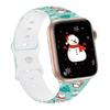 Силиконовый рождественский ремешок для apple Watch 44мм 40мм 49мм 41мм 45мм 42мм Печатный браслет iwatch серия 9 8 7 6 3 5 ultra 2