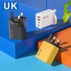 1 шт. EU US UK вилка, дорожная станция-зарядное устройство 4 порта 120 Вт USB C, быстрый адаптер питания PD QC3.0 для телефона
