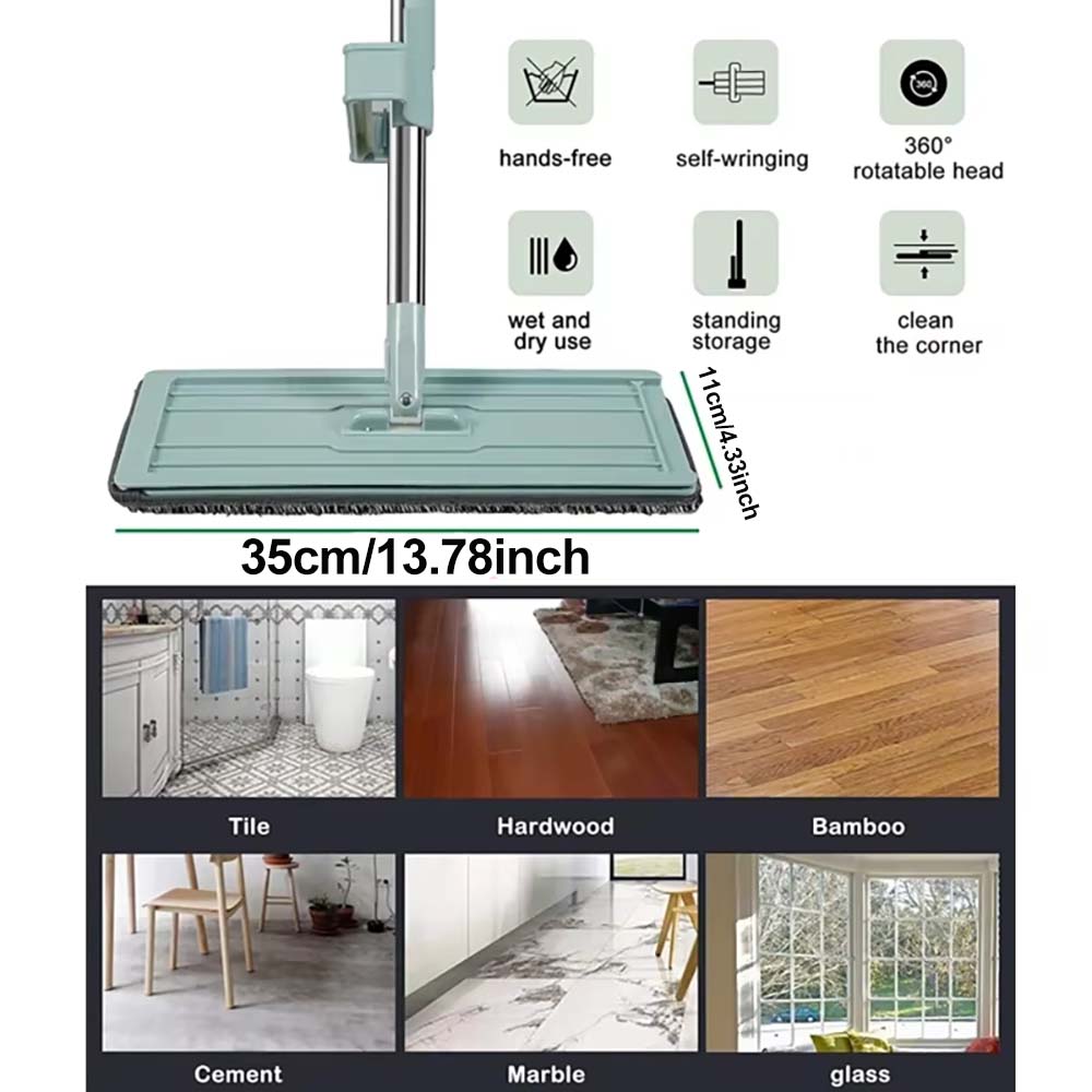 Вращающаяся на 360° плоская швабра, швабры для пола с отжимом, швабра из микрофибры для ленивой мойки пола без помощи рук, бытовые инструменты для уборки