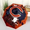 Автоматический зонт с принтом логотипа Chicago Bears, 8 ребер, железный каркас, пластиковая ручка, подходит для путешествий на открытом воздухе и на каждый день, идеальный подарок