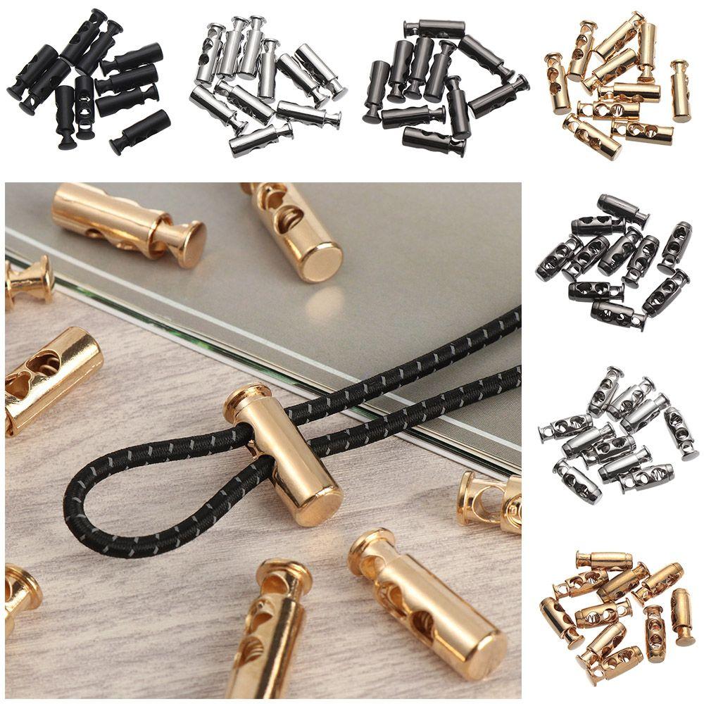 Шнурки для спортивной одежды, застежка-молния, фиксатор, шнур, металлический зажим, фиксаторы с двумя отверстиями