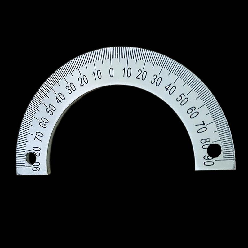 Semicircular Stainless Steel Dial Positioning Hole Protractor Ruler Angle 180 Dial 60MM 80MM 120M 240MM Measurement Tools