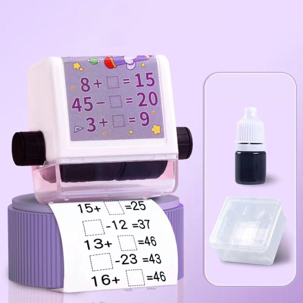 2-in-1 Math Rolling Stamp Reusable Arithmetic Practice Stamp High Quality Math Roller Stamp School