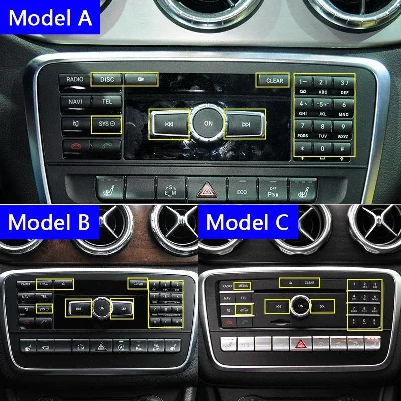 Центральная консоль, мультимедийные кнопки, наклейки, отделка для Mercedes Benz GLA X156 CLA C117 AB Class W176 W246, наклейки для салона автомобиля
