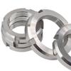 304 Stainless Steel Slotted Round Stop Cap Bearing Lock Nut, Four-Slot, M10/M14, GB812